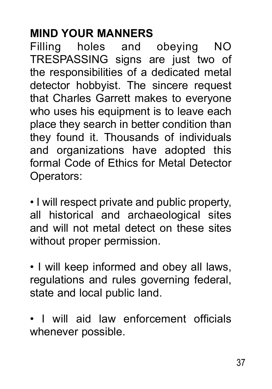 Garrett Metal Detectors Sea Hunter Mark II None User Manual | Page 37 / 44