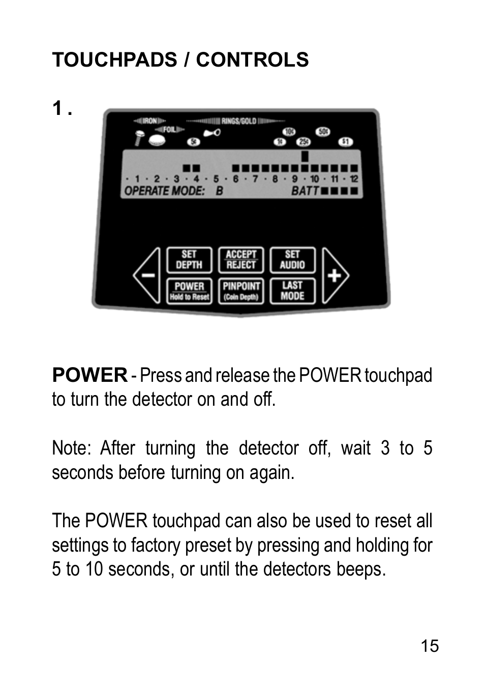 Garrett Metal Detectors Metal Detectors GTAx 550 User Manual | Page 15 / 60