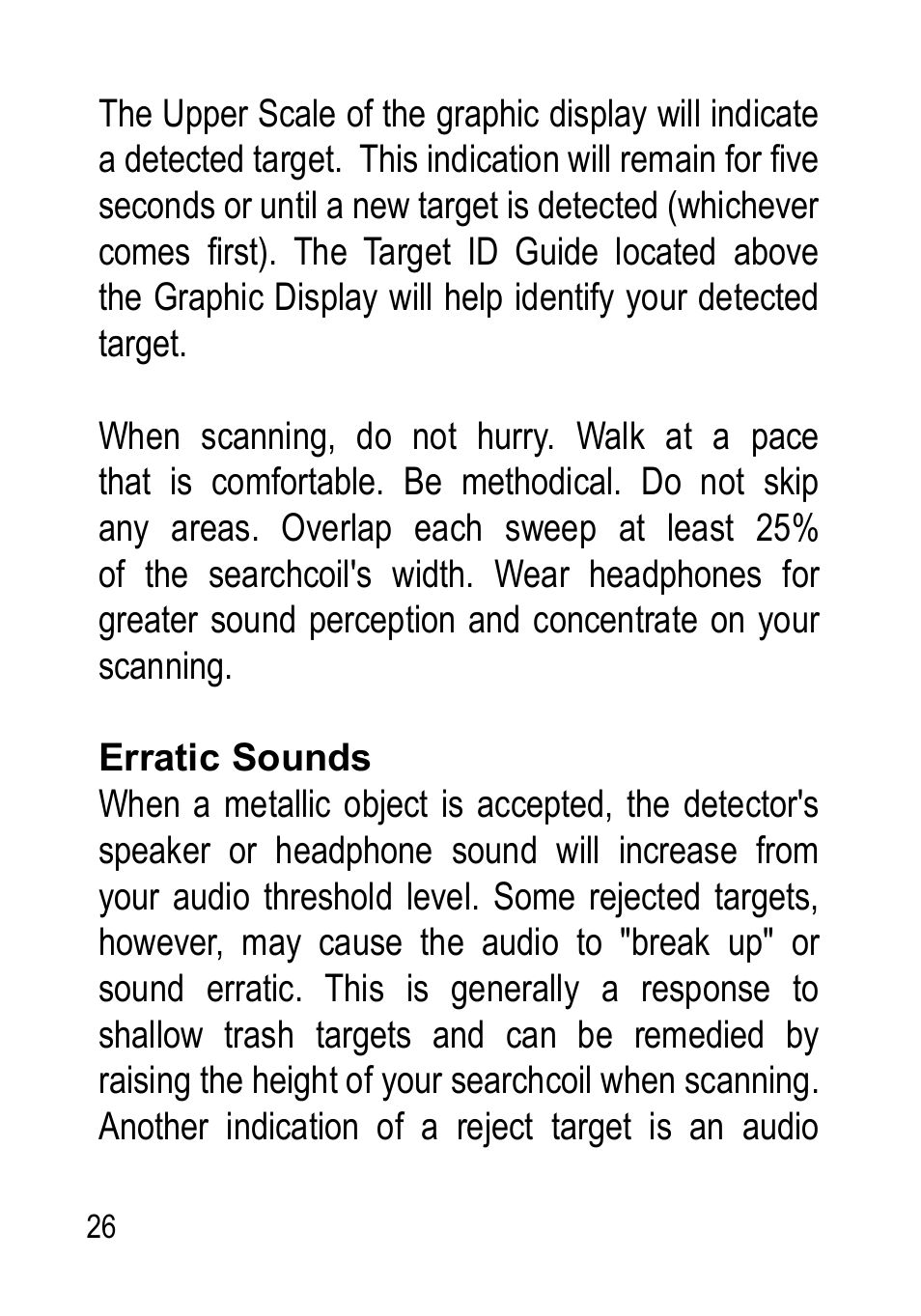 Garrett Metal Detectors Metal Detectors GTAx 550 User Manual | Page 26 / 60