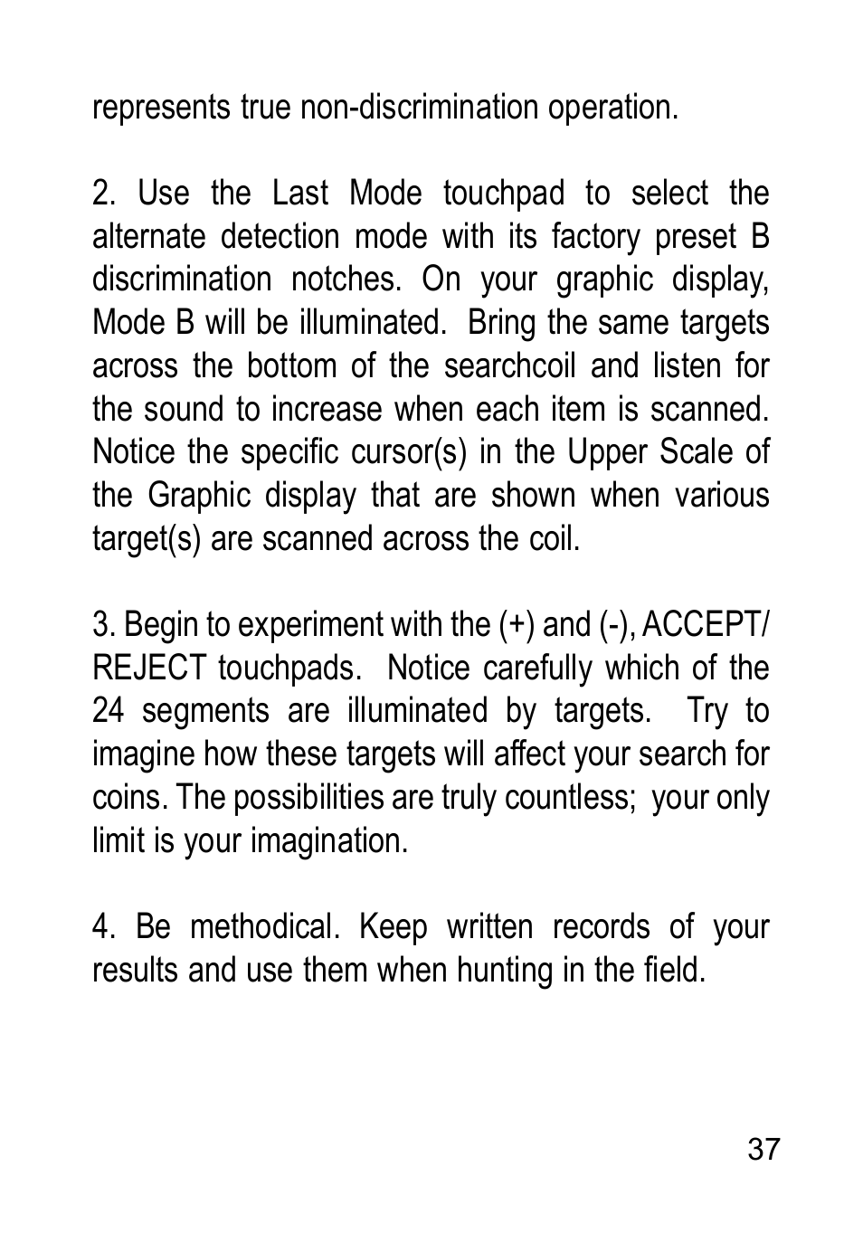 Garrett Metal Detectors Metal Detectors GTAx 550 User Manual | Page 37 / 60