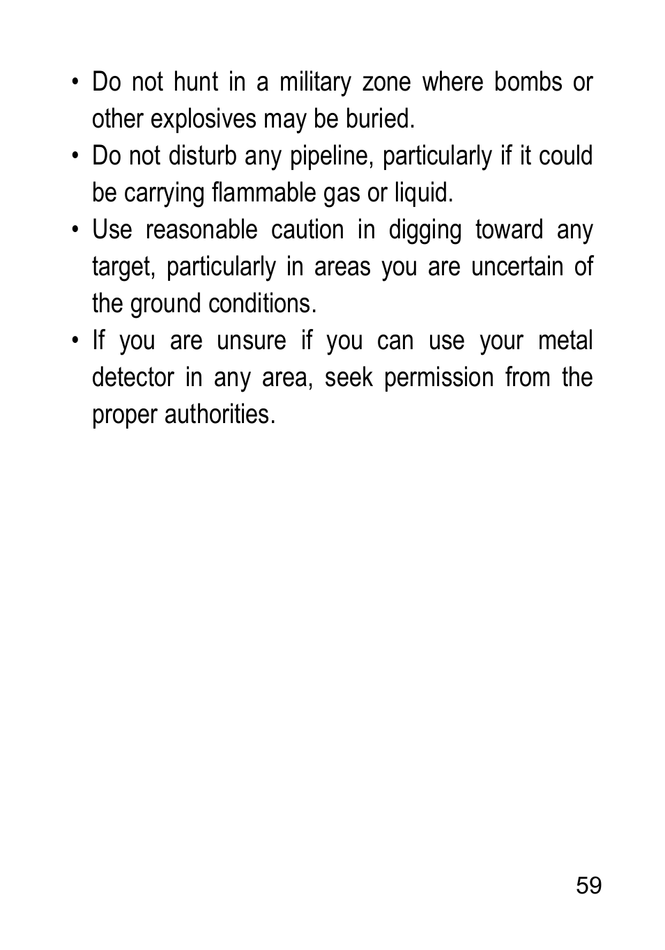 Garrett Metal Detectors Metal Detectors GTAx 550 User Manual | Page 59 / 60