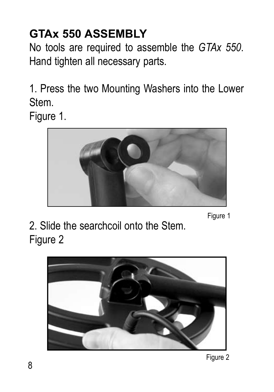 Garrett Metal Detectors Metal Detectors GTAx 550 User Manual | Page 8 / 60