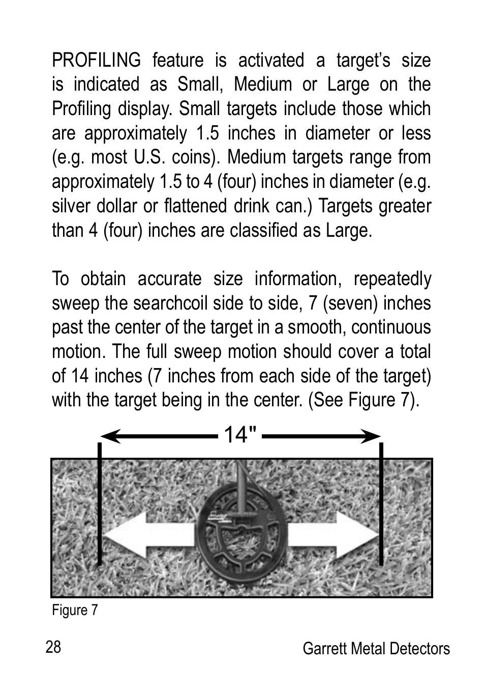 Garrett Metal Detectors Graphic Target Profiling 1350 User Manual | Page 28 / 56