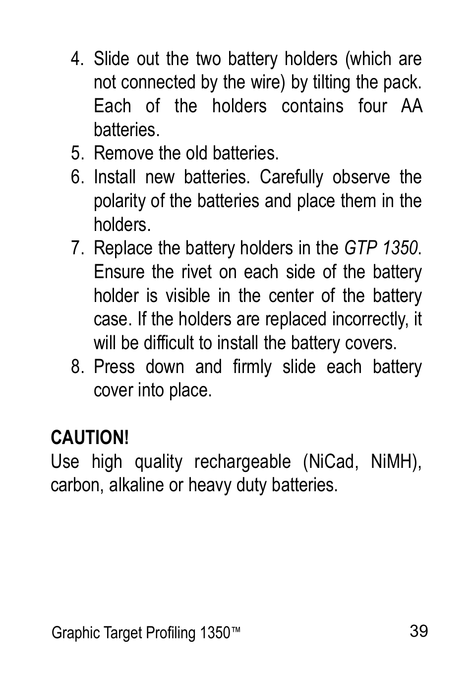 Garrett Metal Detectors Graphic Target Profiling 1350 User Manual | Page 39 / 56