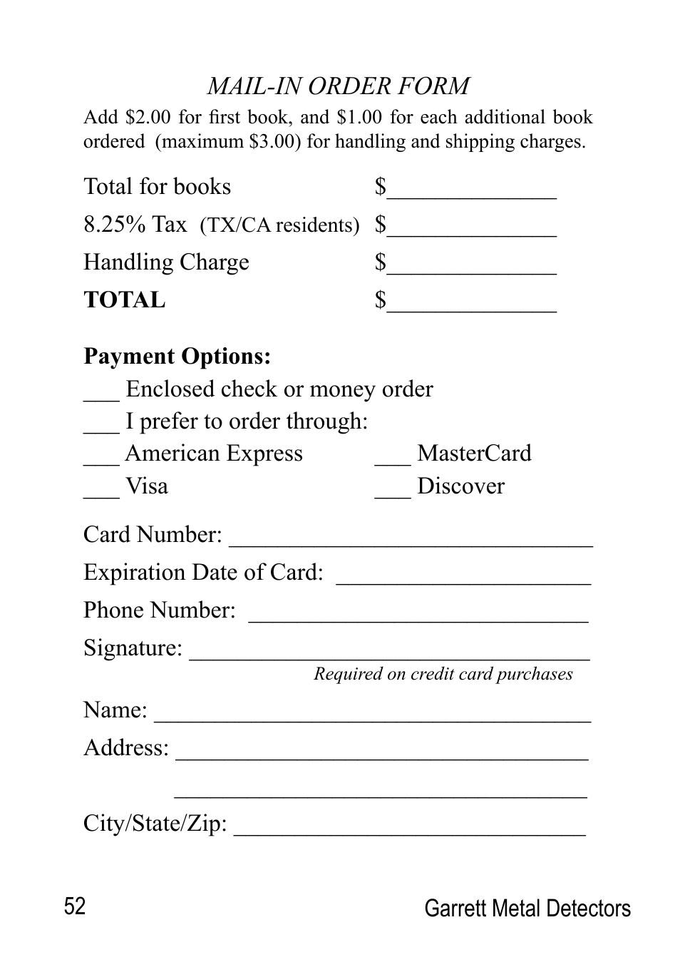 Garrett Metal Detectors Graphic Target Profiling 1350 User Manual | Page 52 / 56