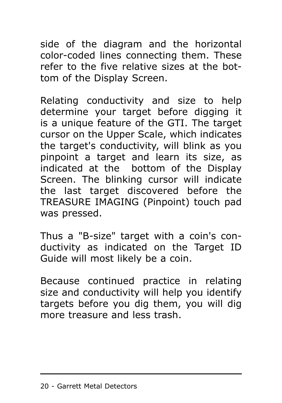 Garrett Metal Detectors Metal Detector GTI 1500 User Manual | Page 20 / 88