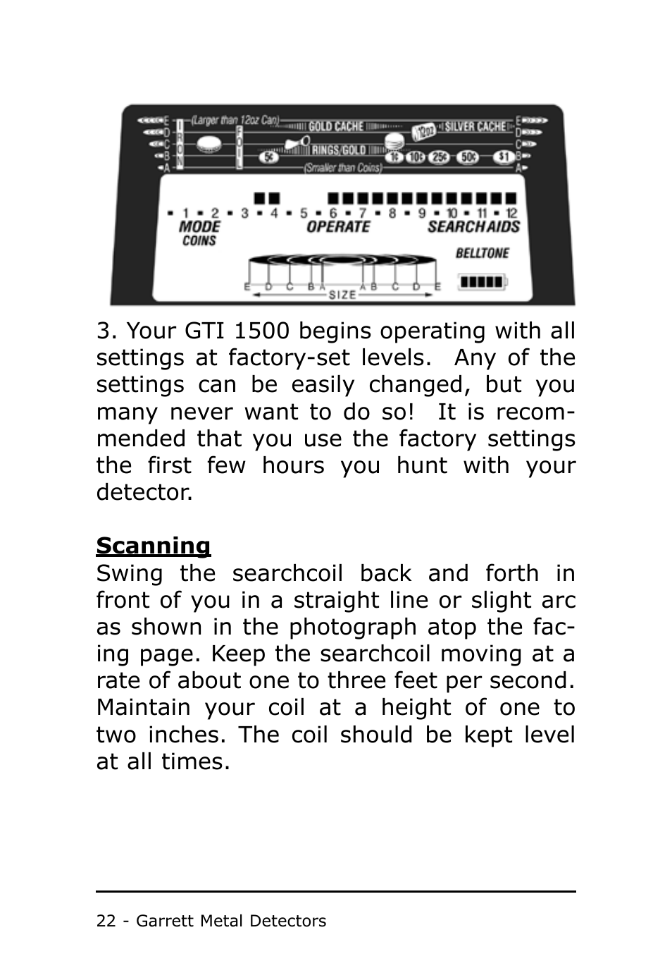 Garrett Metal Detectors Metal Detector GTI 1500 User Manual | Page 22 / 88