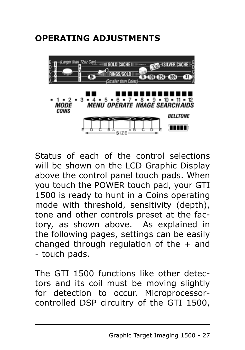 Garrett Metal Detectors Metal Detector GTI 1500 User Manual | Page 27 / 88