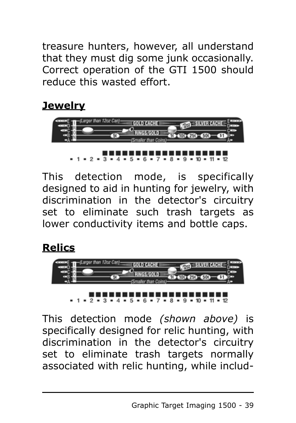 Garrett Metal Detectors Metal Detector GTI 1500 User Manual | Page 39 / 88