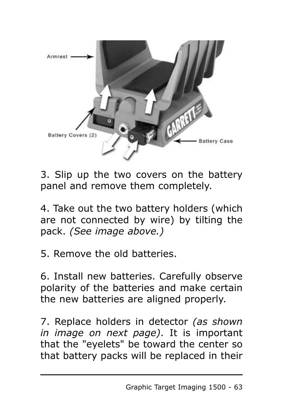 Garrett Metal Detectors Metal Detector GTI 1500 User Manual | Page 63 / 88