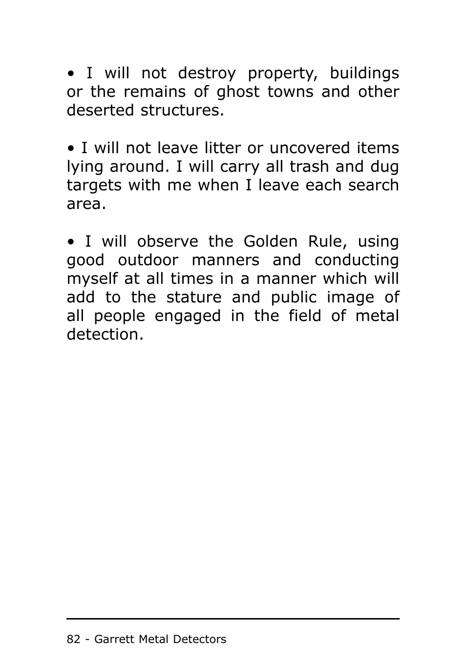 Garrett Metal Detectors Metal Detector GTI 1500 User Manual | Page 82 / 88