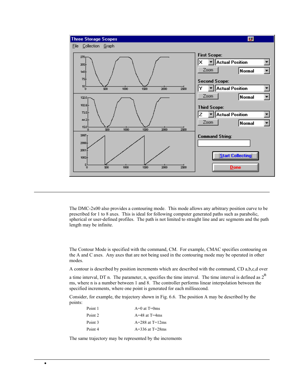 Contour mode, Specifying contour segments | Galil DMC-2X00 User Manual | Page 110 / 267