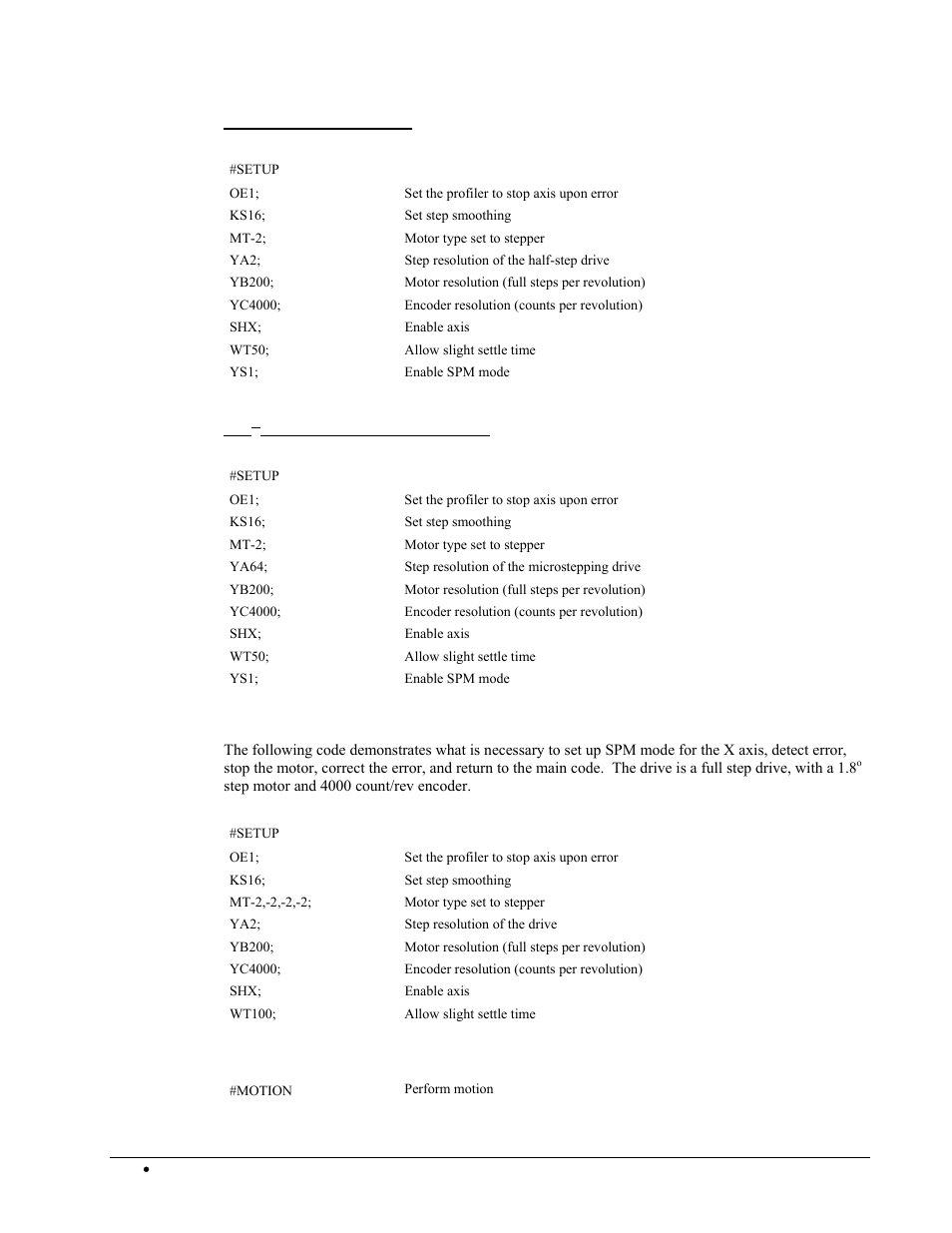 Example: error correction | Galil DMC-2X00 User Manual | Page 120 / 267