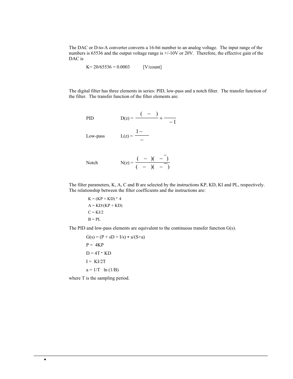 Digital filter | Galil DMC-2X00 User Manual | Page 194 / 267