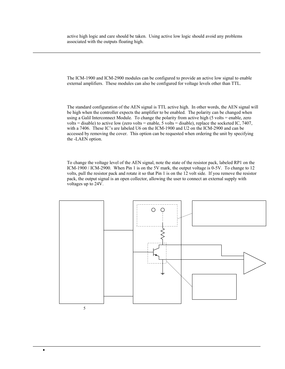 Laen option, Changing the amplifier enable voltage level | Galil DMC-2X00 User Manual | Page 230 / 267