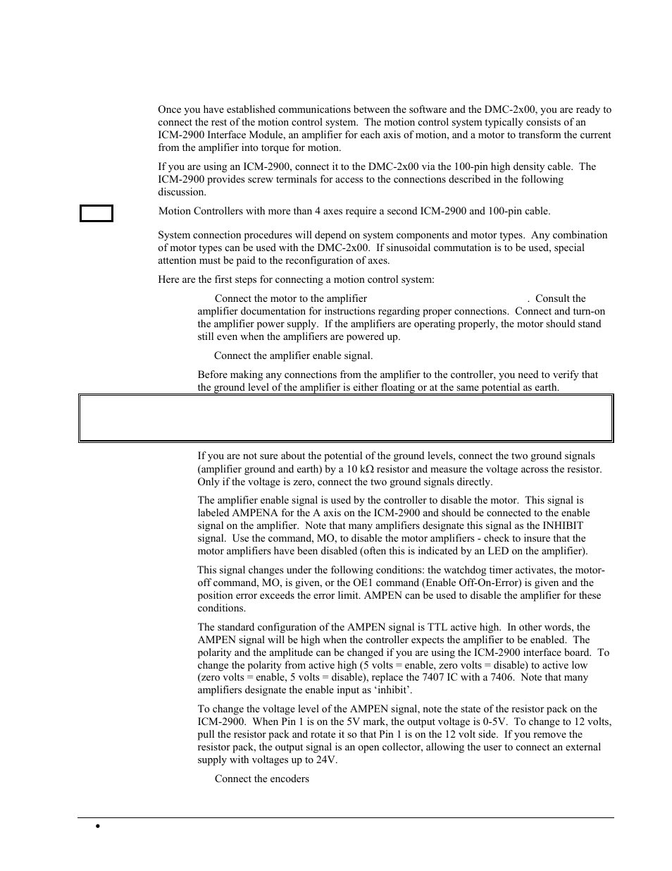 Step 8. make connections to amplifier and encoder | Galil DMC-2X00 User Manual | Page 32 / 267