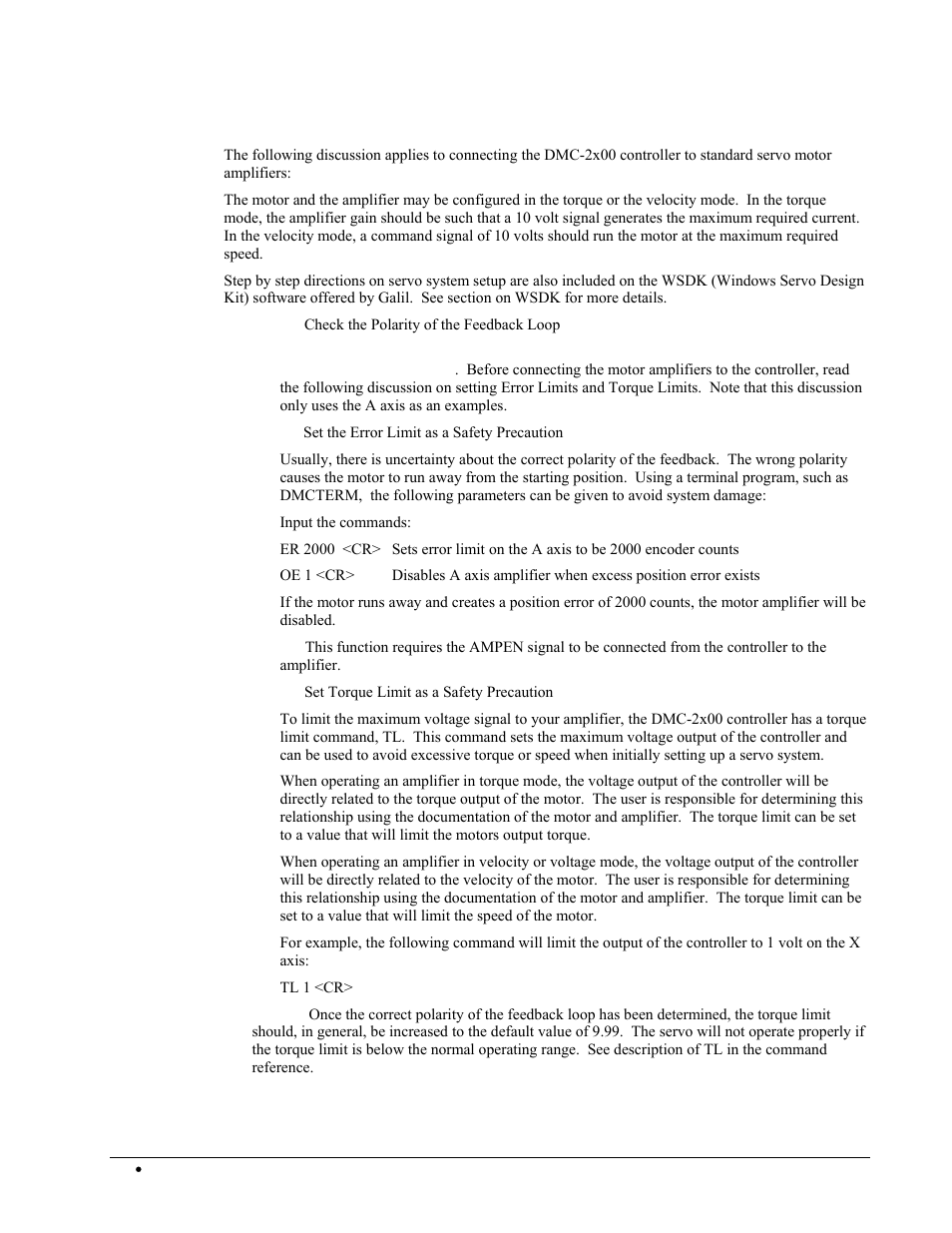 Step 9a. connect standard servo motors | Galil DMC-2X00 User Manual | Page 34 / 267