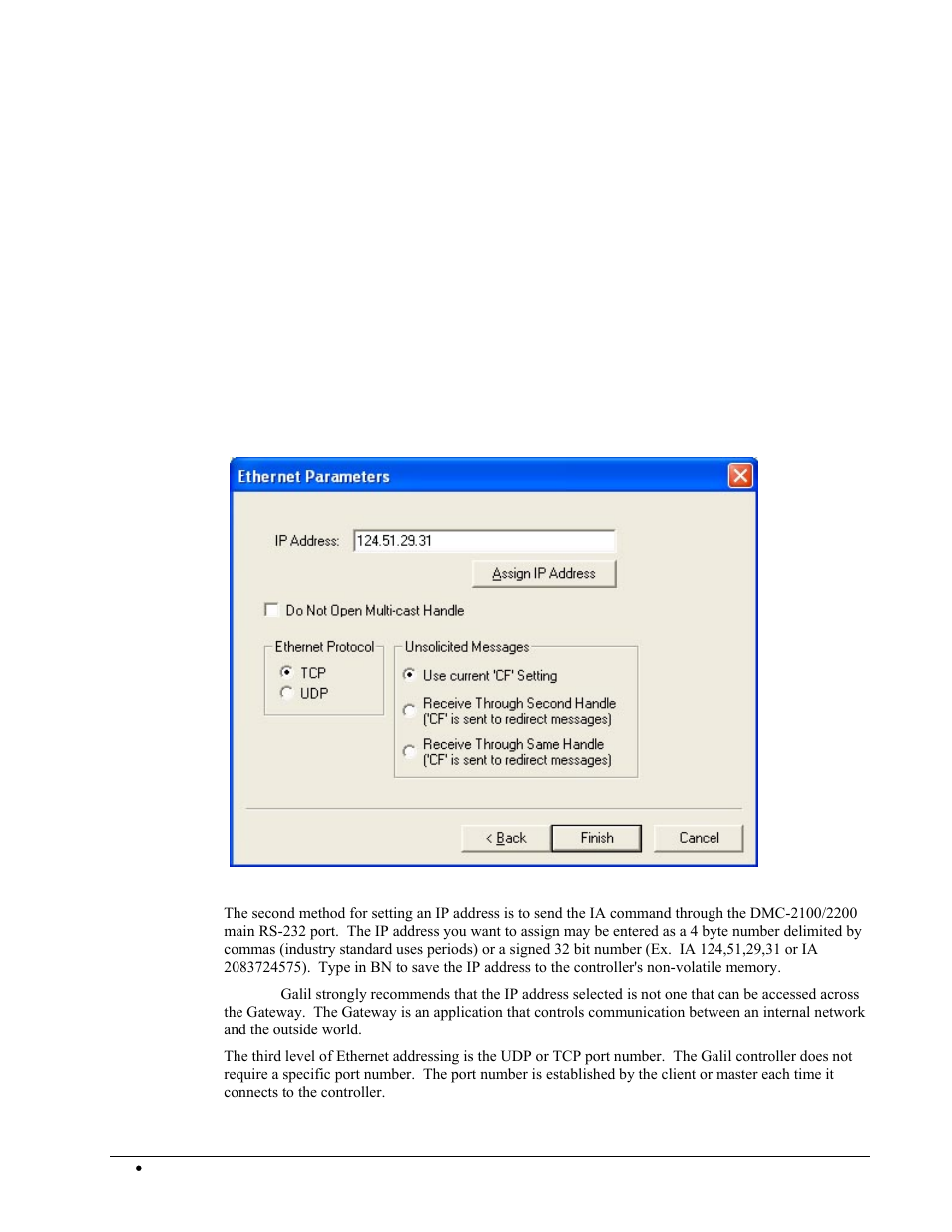 Galil DMC-2X00 User Manual | Page 62 / 267