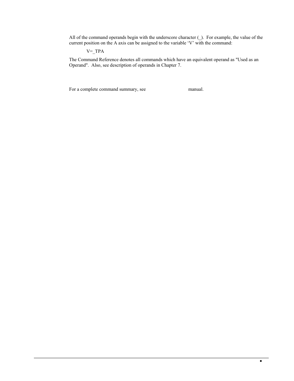 Command summary | Galil DMC-2X00 User Manual | Page 77 / 267