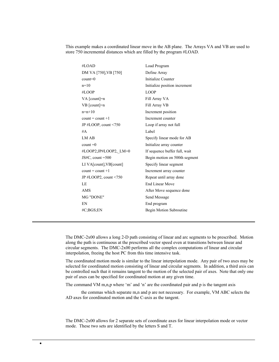 Multiple moves, Specifying the coordinate plane | Galil DMC-2X00 User Manual | Page 96 / 267