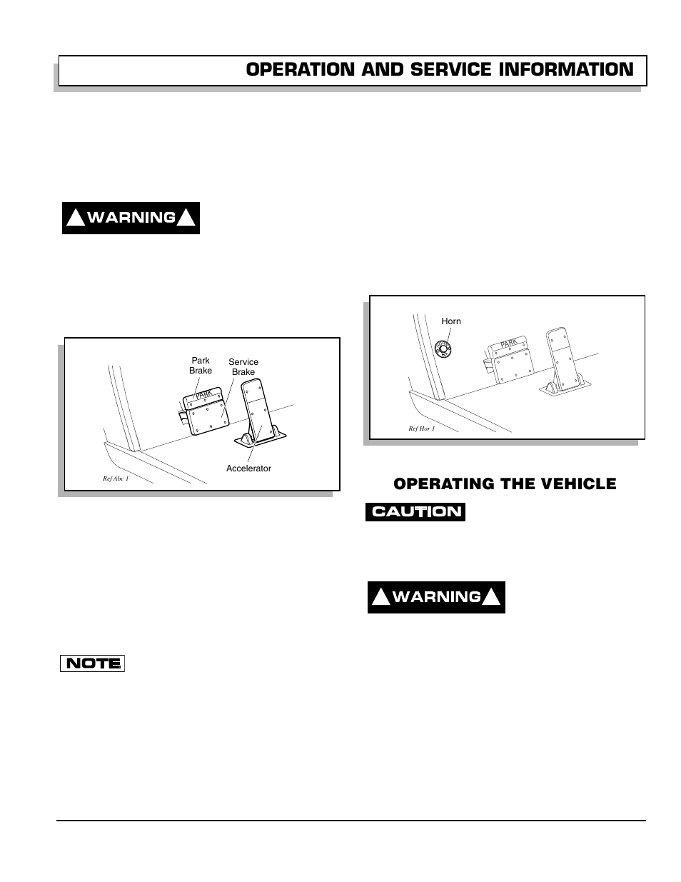 Operation and service information, Operating the vehicle | Greenlee 28809-G01 User Manual | Page 23 / 66