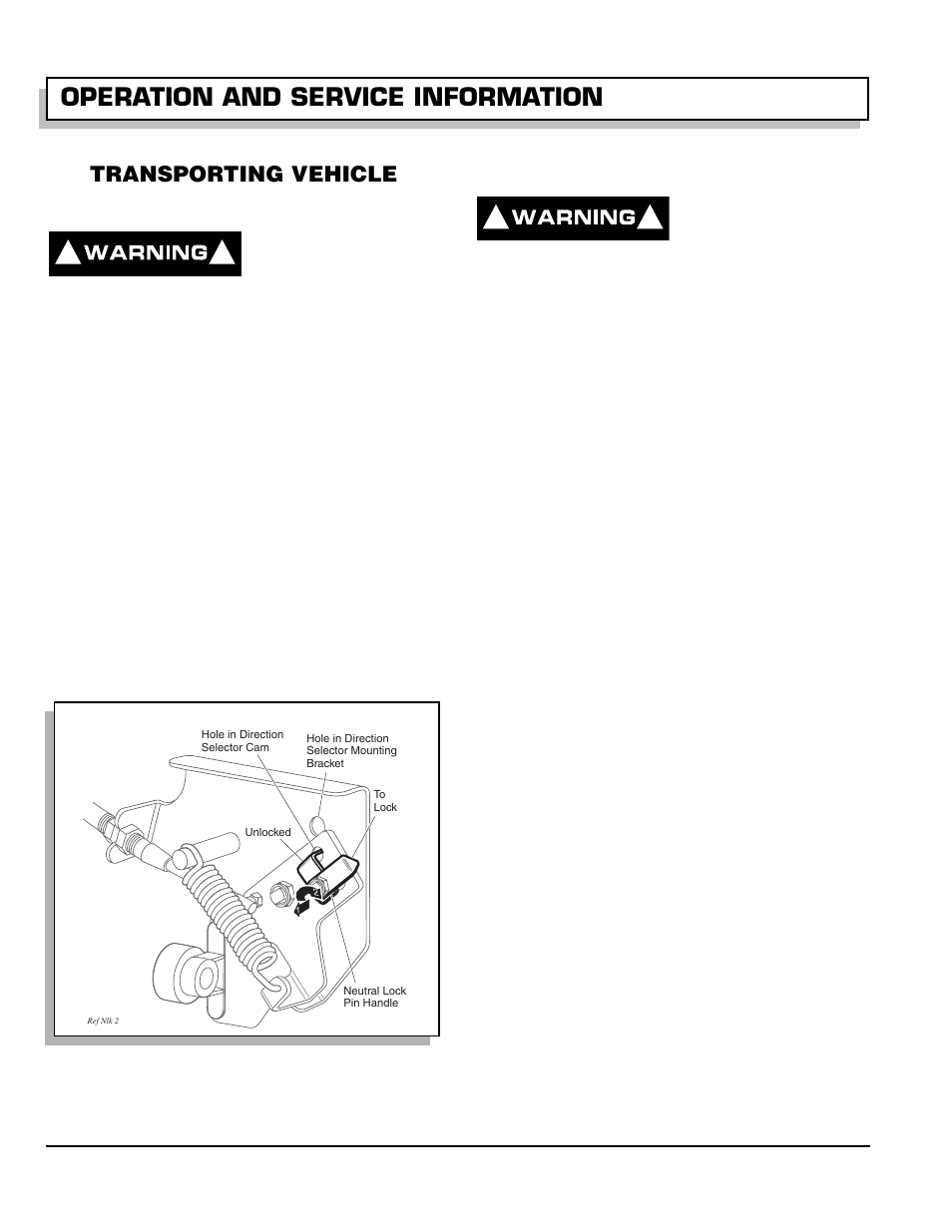 Operation and service information, Transporting vehicle | Greenlee 28809-G01 User Manual | Page 30 / 66