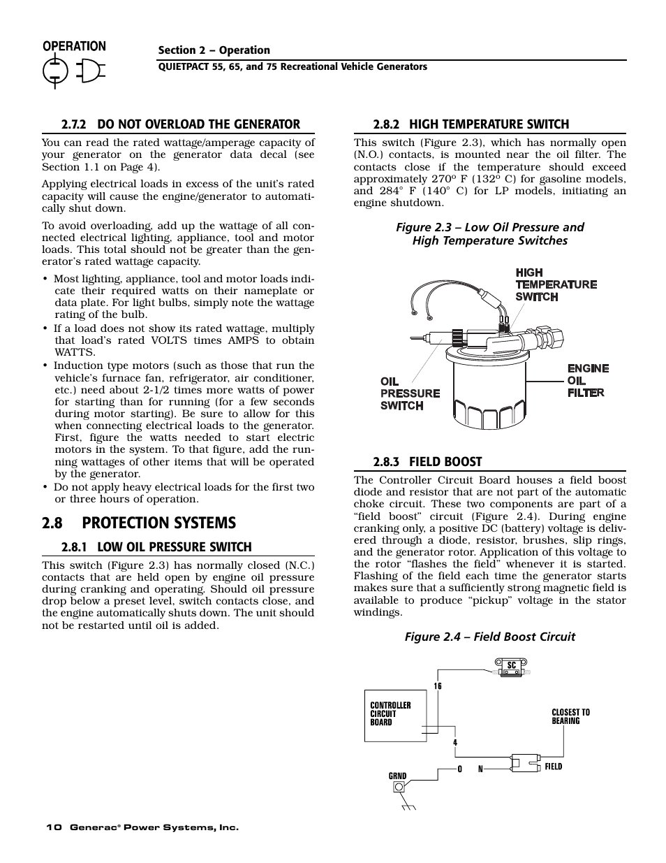 8 protection systems | Generac 004702-0 User Manual | Page 12 / 56