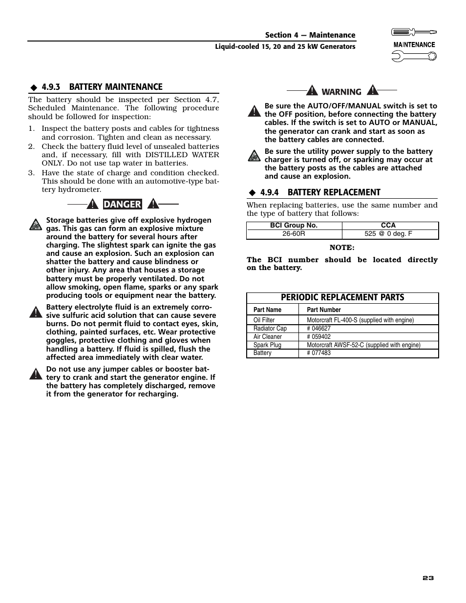 Danger | Generac 005030-0 (15kW) User Manual | Page 25 / 60