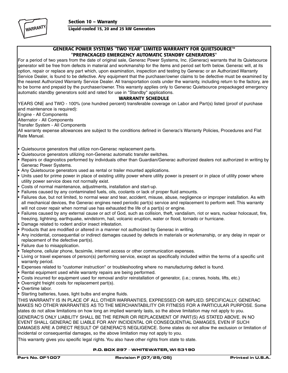 Generac 005030-0 (15kW) User Manual | Page 60 / 60