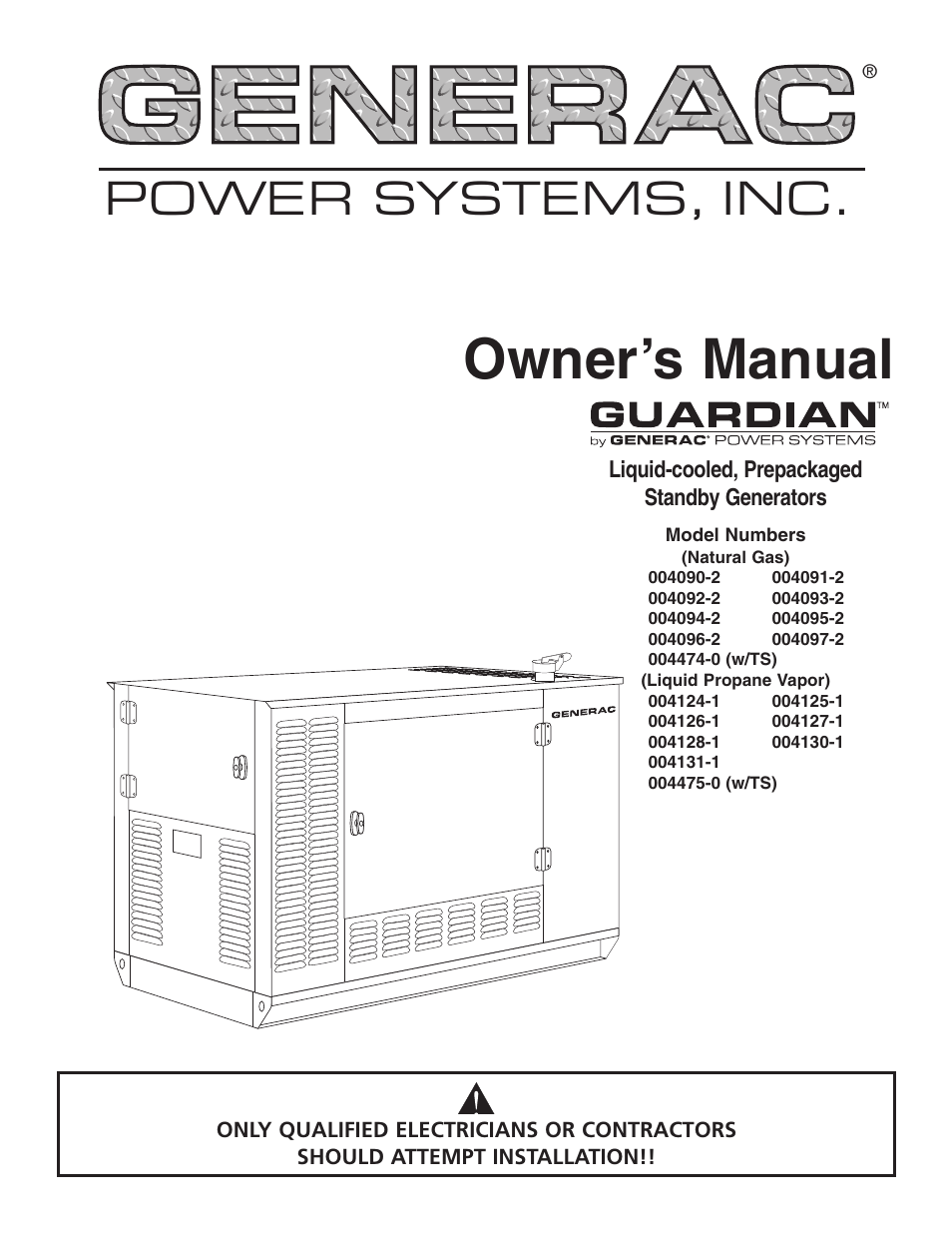 Generac 004090-2 User Manual | 52 pages