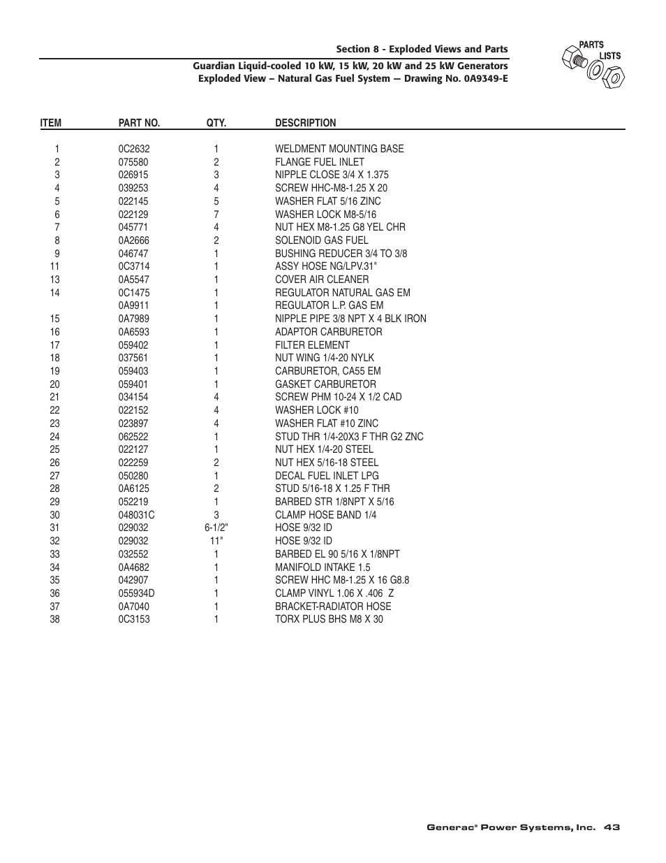 Generac 004090-2 User Manual | Page 45 / 52