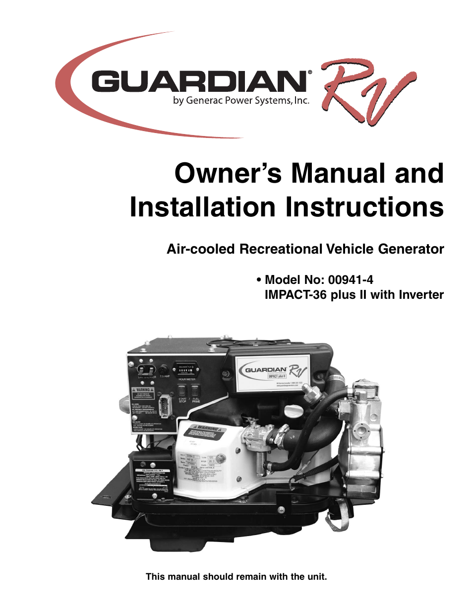 Generac 00941-4 User Manual | 52 pages
