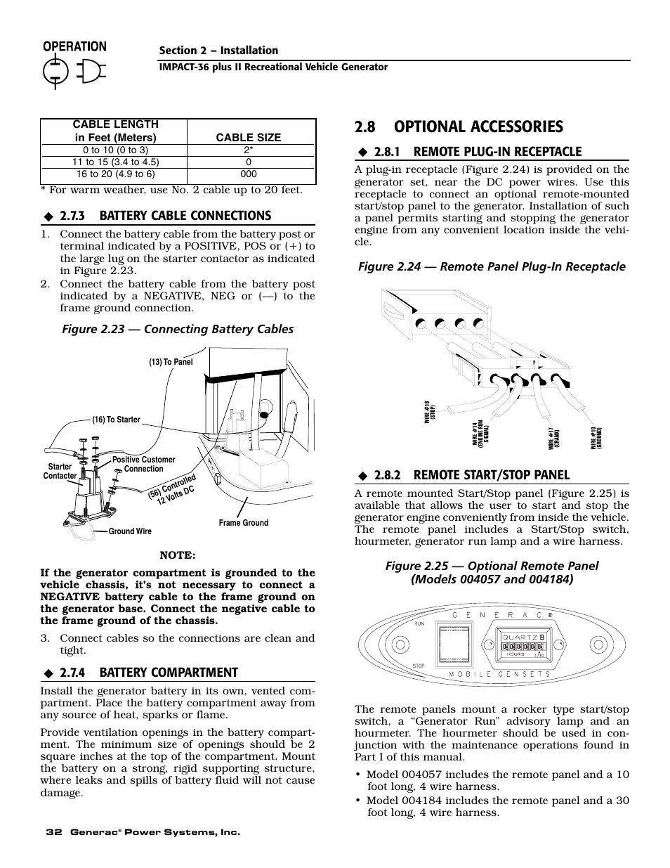 8 optional accessories | Generac 00941-4 User Manual | Page 34 / 52