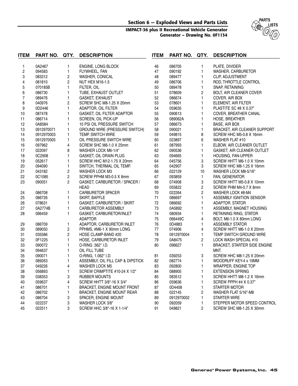 Generac 00941-4 User Manual | Page 47 / 52