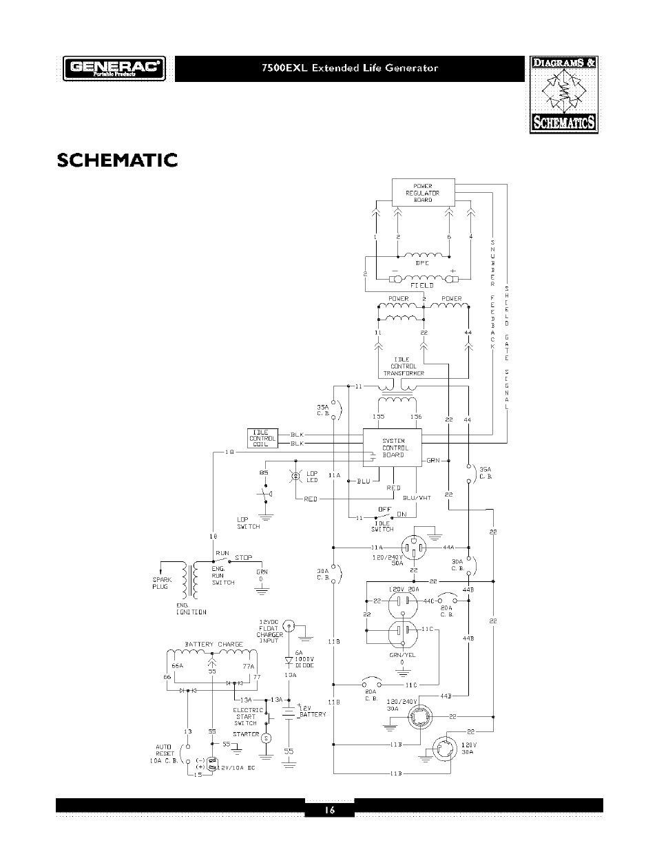 Schematic | Generac 1019-3 User Manual | Page 16 / 24