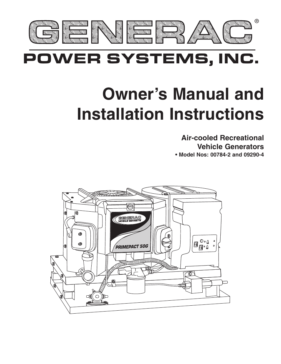 Generac 00784-2 User Manual | 52 pages