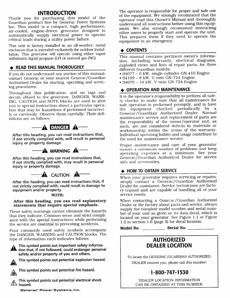 Generac DUARDIAN 04077-2 User Manual | Page 2 / 44