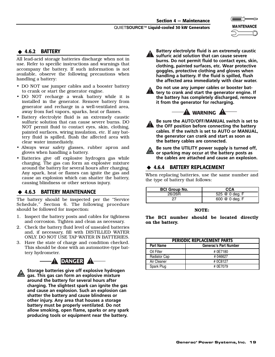 Danger | Generac 004917-5 User Manual | Page 21 / 48