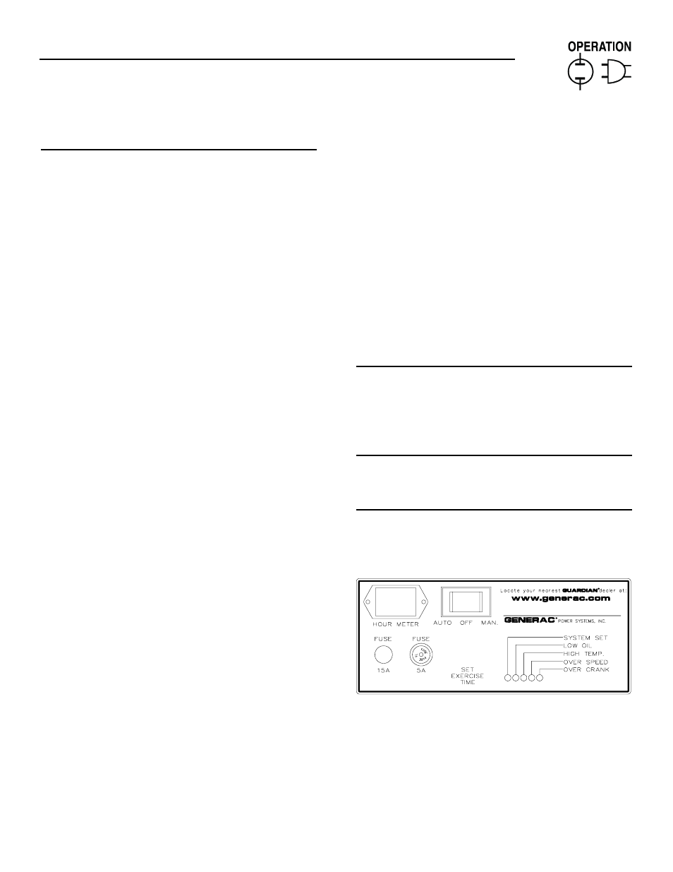8 voltage regulator adjustment, 1 break-in procedure, 2 using the auto/off/manual switch (figure 3.1) | Generac 04389-0 User Manual | Page 15 / 60