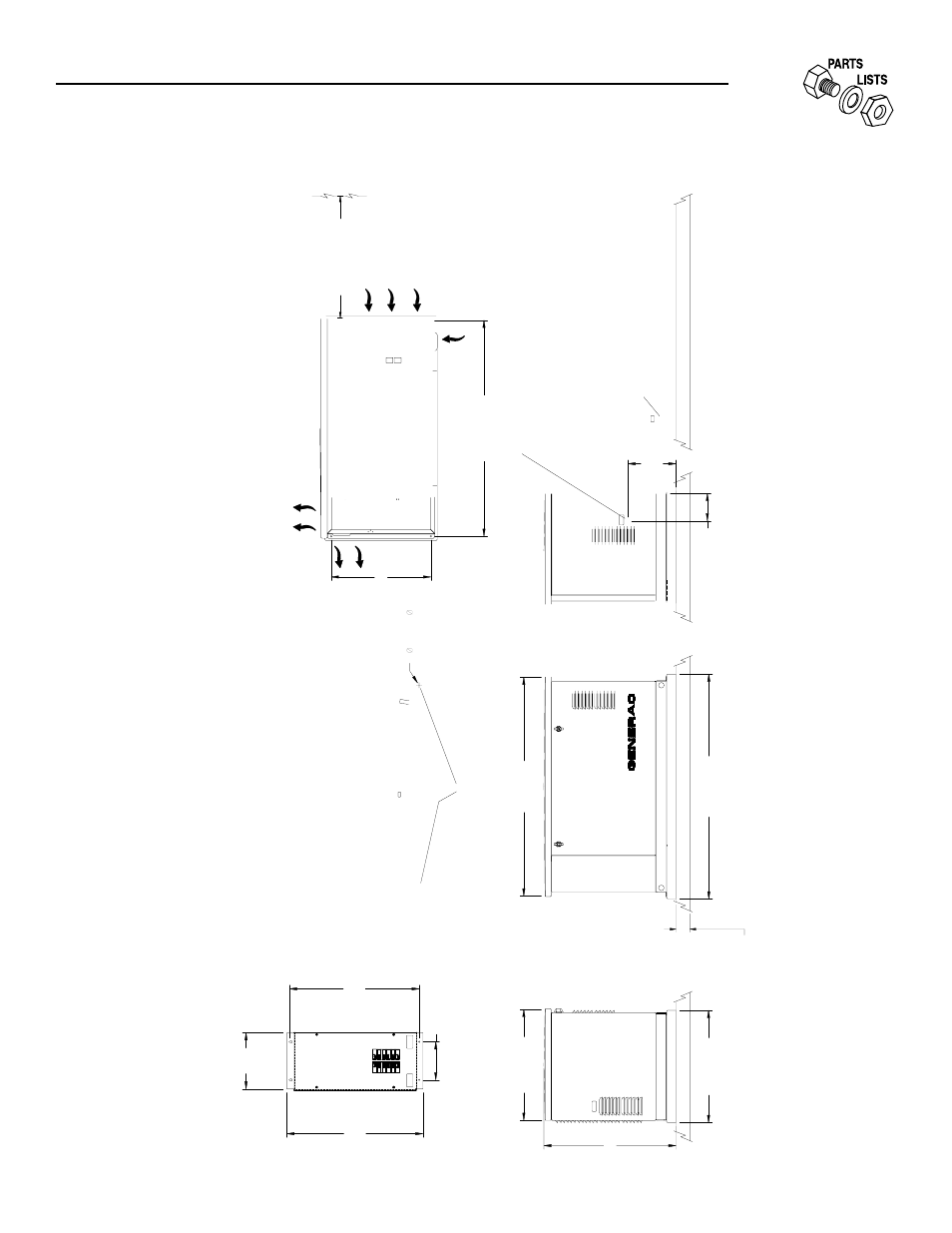 Section 9 — mounting dimensions | Generac 04389-0 User Manual | Page 57 / 60