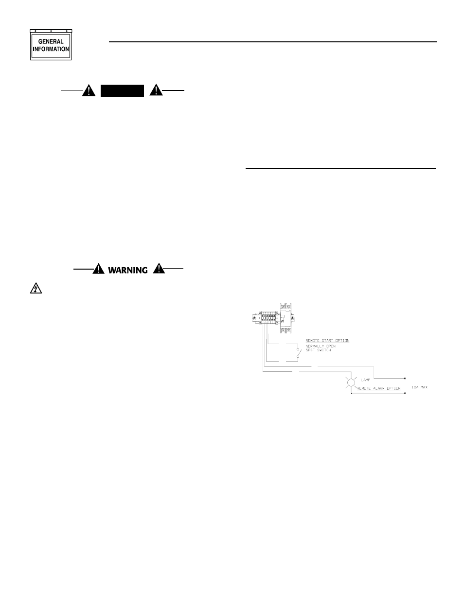 Section 1 — general information, 1 unpacking/inspection, 2 protection systems | 3 additional generator features, Danger | Generac 04389-0 User Manual | Page 6 / 60