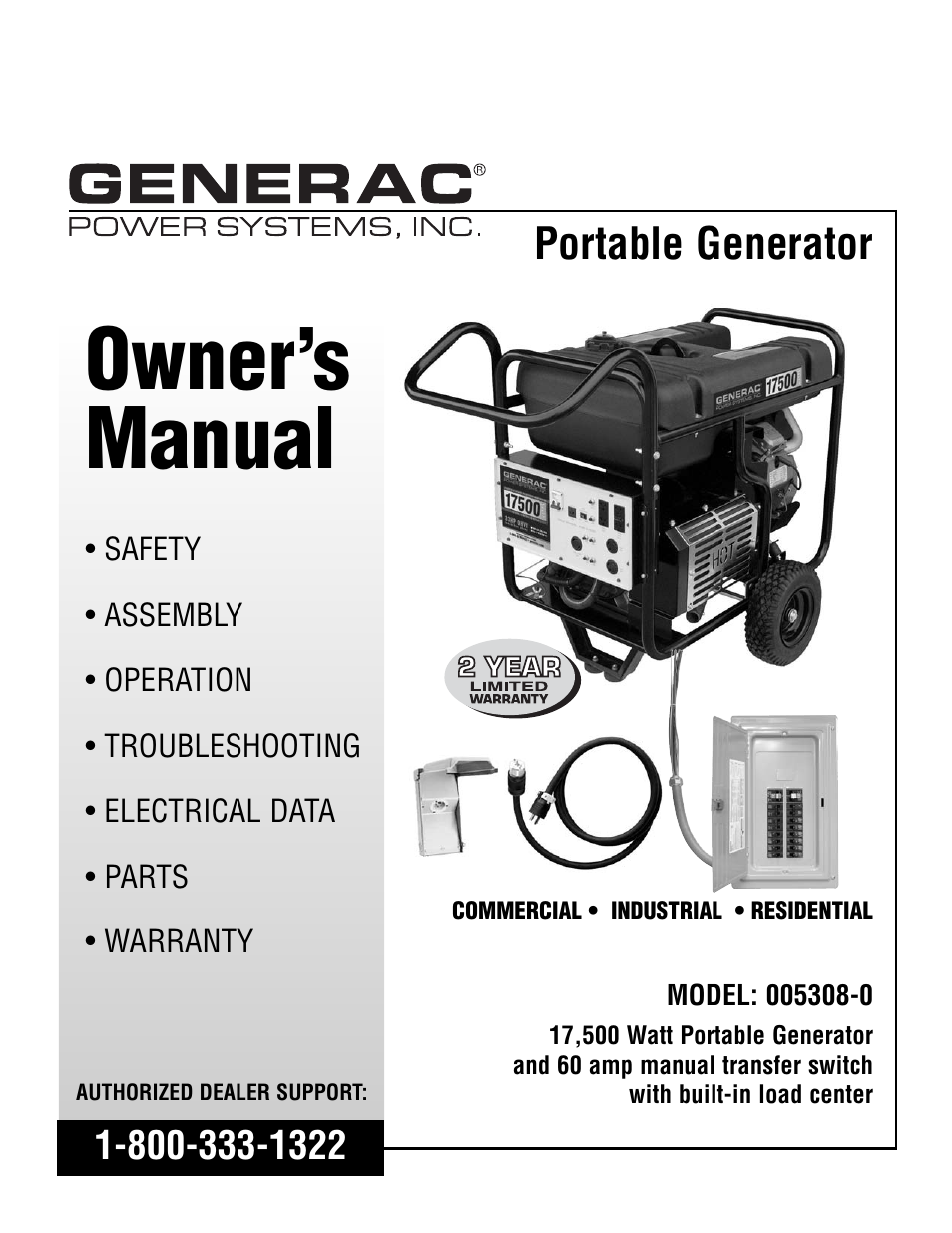 Generac 005308-0 User Manual | 48 pages