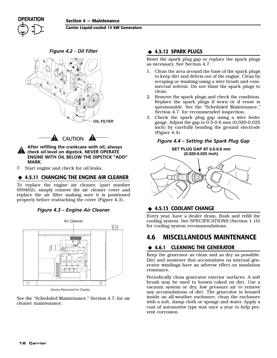 6 miscellaneous maintenance | Generac ASPAS1CCL015 User Manual | Page 18 / 48