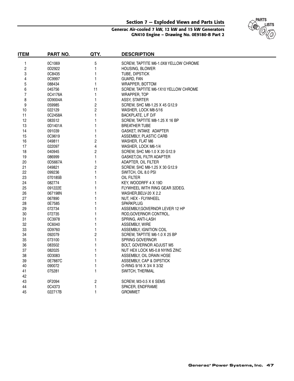 Generac 04673-2 User Manual | Page 49 / 56