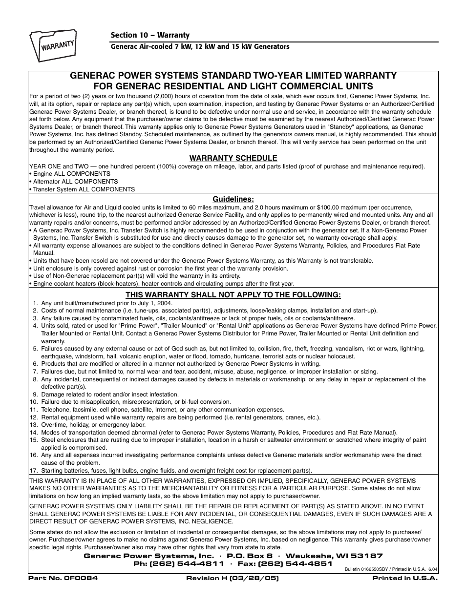 Generac 04673-2 User Manual | Page 56 / 56