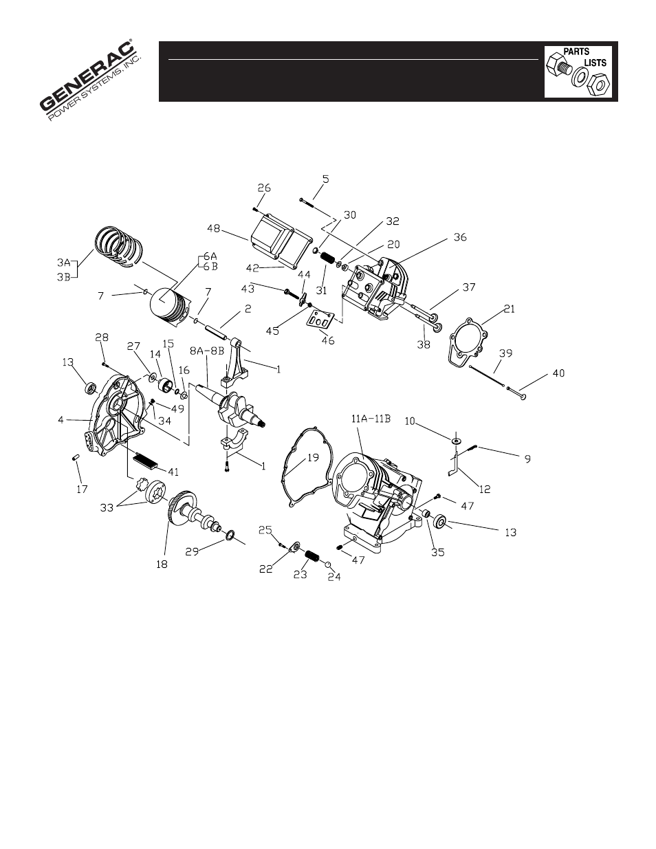 Parts lists and exploded views | Generac 190/220 User Manual | Page 14 / 24