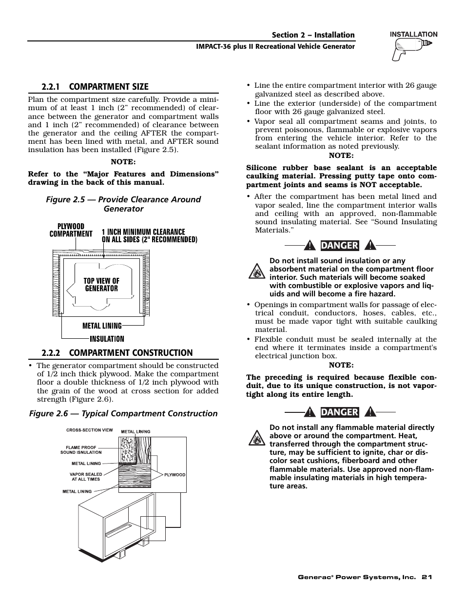 Danger | Generac 00941-3 User Manual | Page 23 / 52