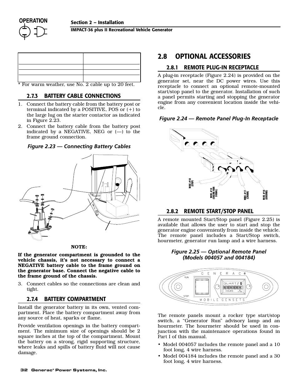 8 optional accessories | Generac 00941-3 User Manual | Page 34 / 52