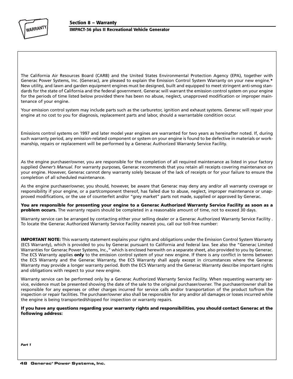 Generac 00941-3 User Manual | Page 50 / 52