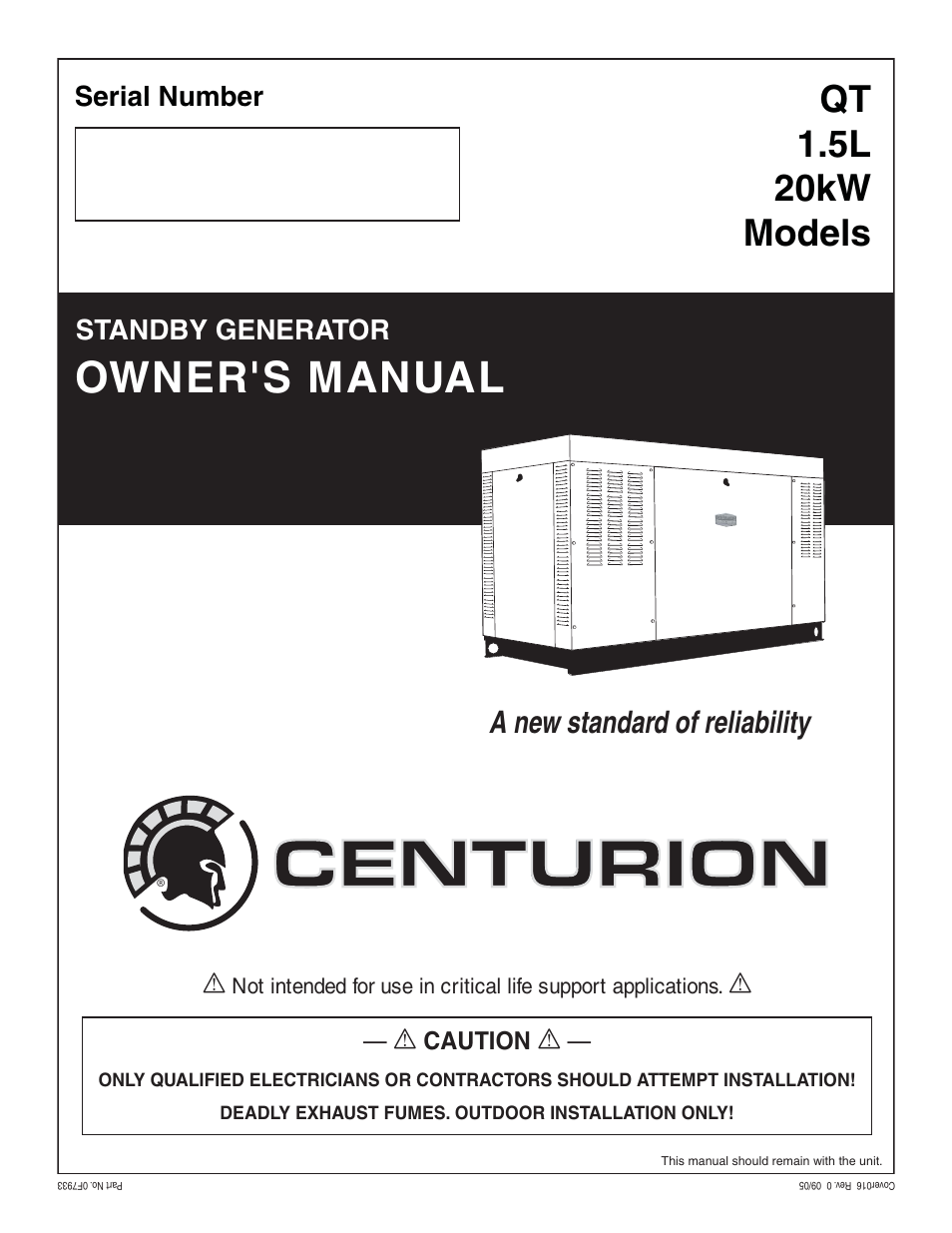 Generac 20kW User Manual | 52 pages